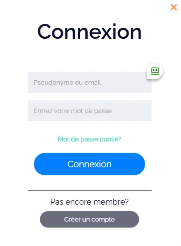 Connexion des membres du CRAZY FORTUNE CASINO