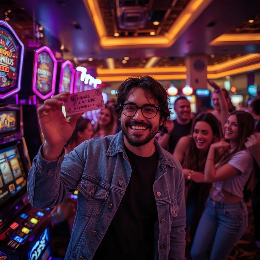 une personne tenant un bonus Crazy Fortune Casino